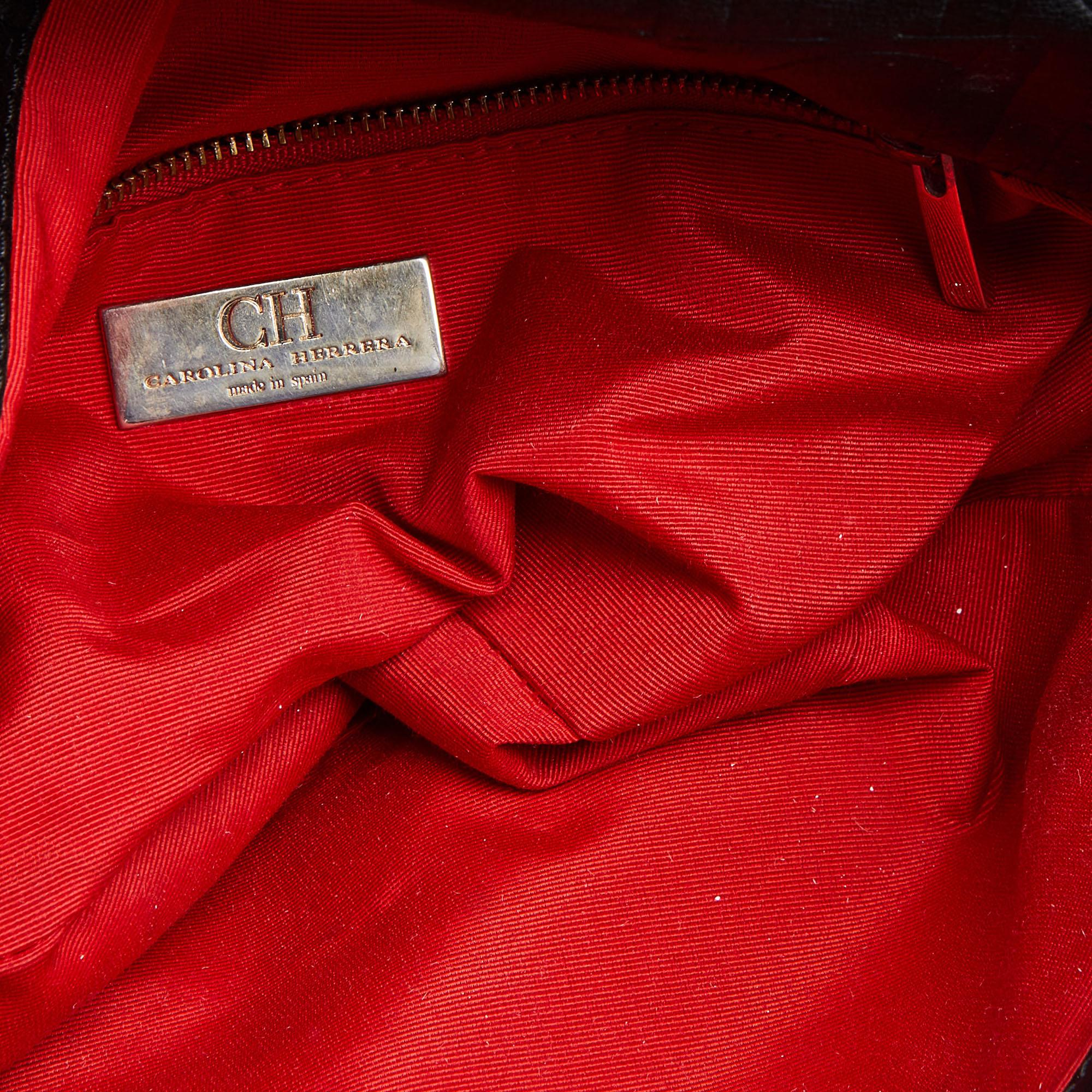 CH Carolina Herrera Black Leather Chain Flap Shoulder Bag 4