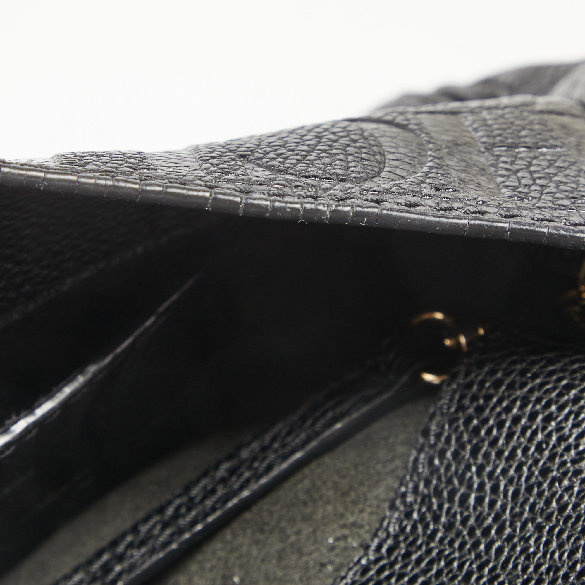 CH Carolina Herrera Black Leather Minuetto Flap Top Handle Bag 2