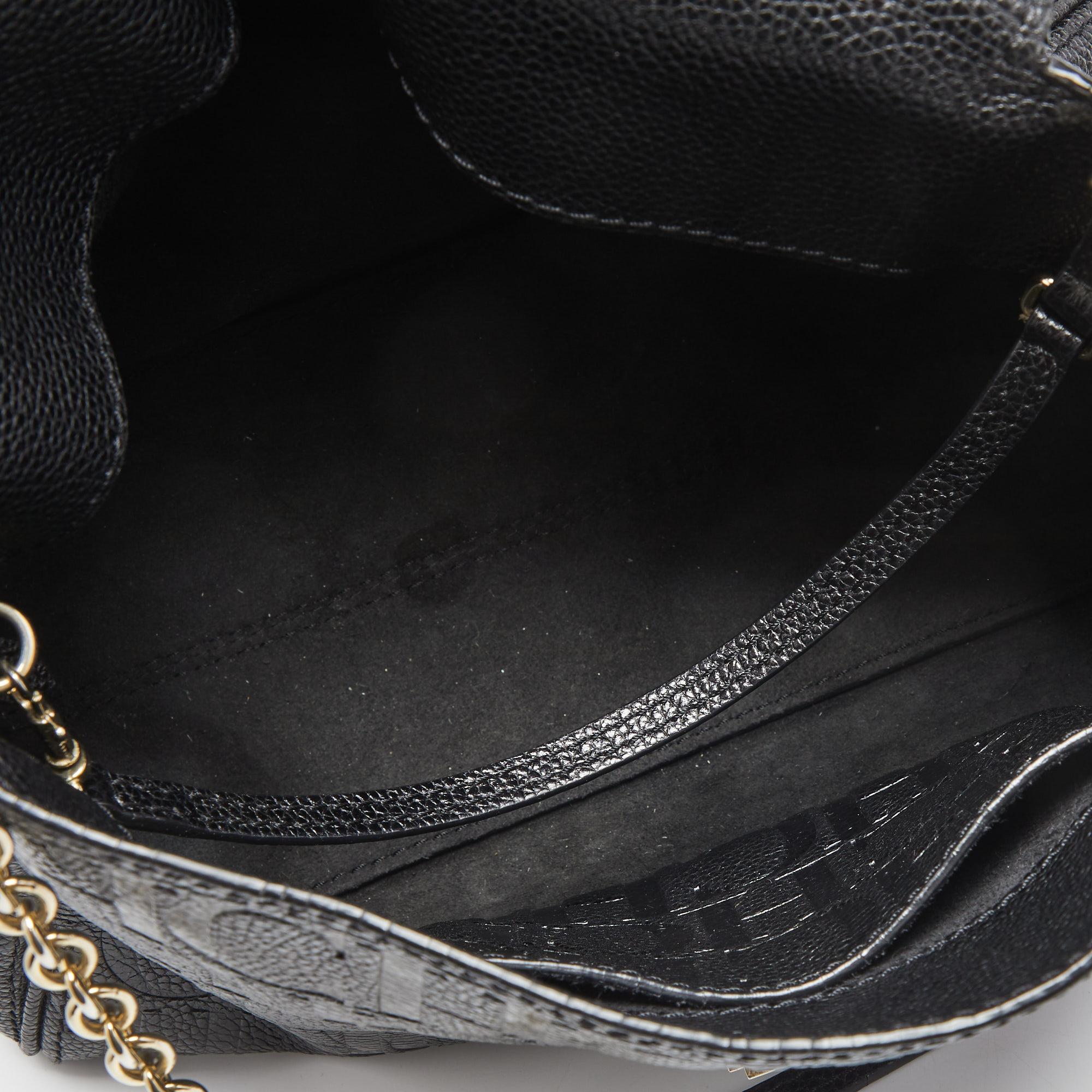 CH Carolina Herrera Black Leather Minuetto Flap Top Handle Bag 3