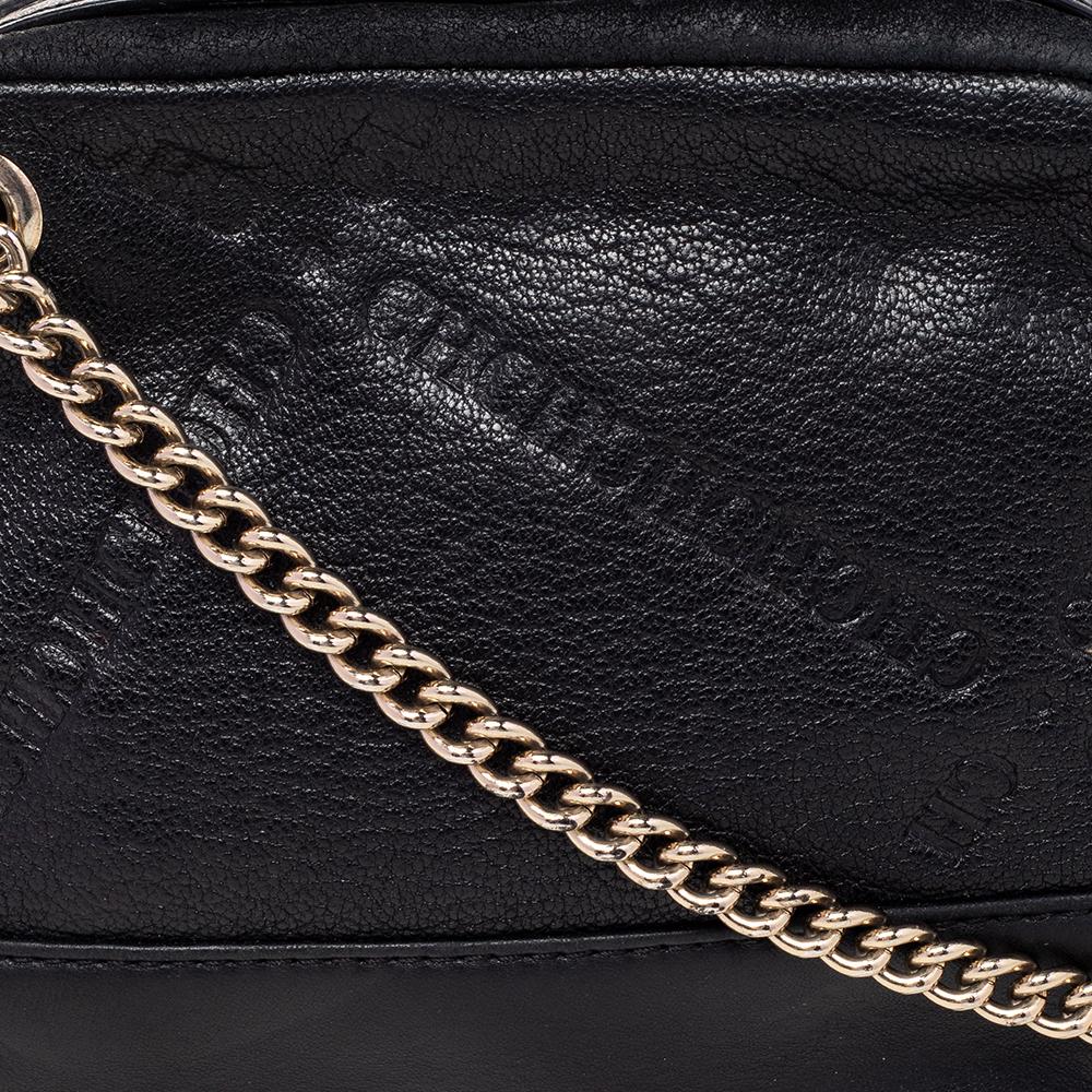 CH Carolina Herrera Black Leather Shoulder Bag For Sale 3