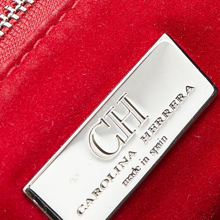 CH Carolina Herrera Black Leather Tote For Sale at 1stDibs