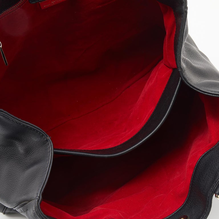 CH Carolina Herrera Black Leather Tote For Sale at 1stDibs