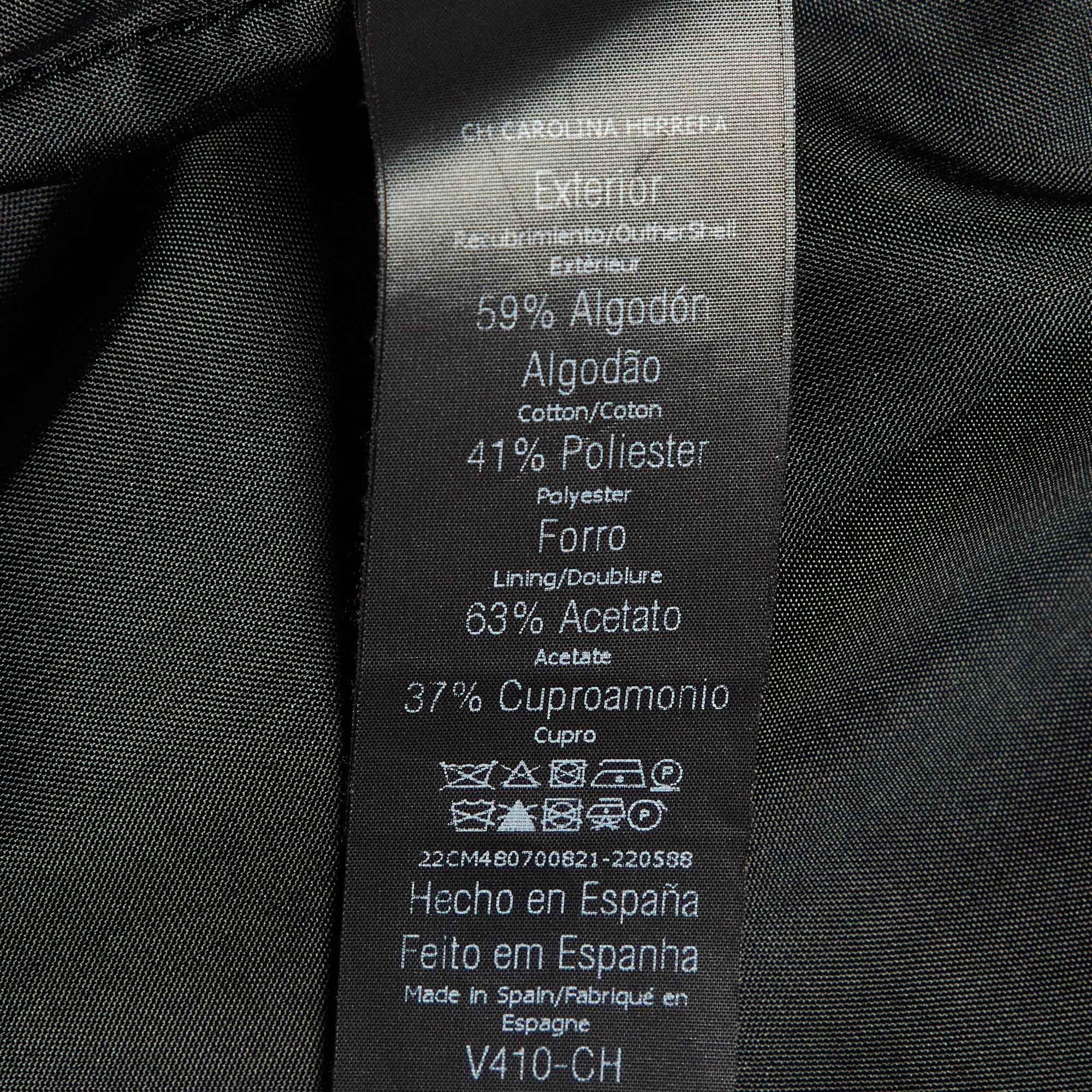 Donna CH Carolina Herrera Gonna corta nera in misto cotone a pieghe S in vendita
