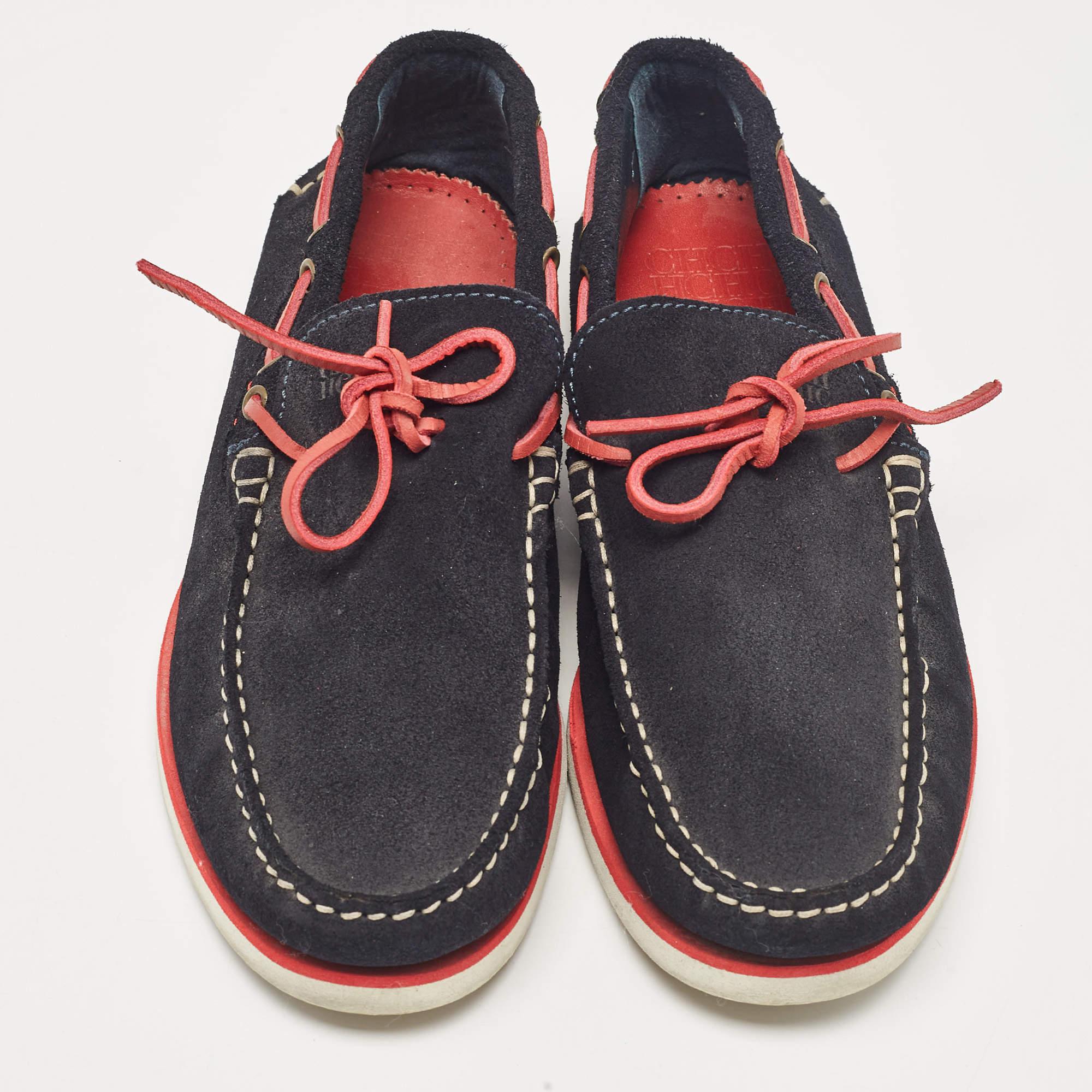 Noir CH Carolina Herrera Chaussons en daim noirs  Mocassins taille 41 en vente