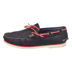 CH Carolina Herrera Black Suede Slip On  Loafers Size 41