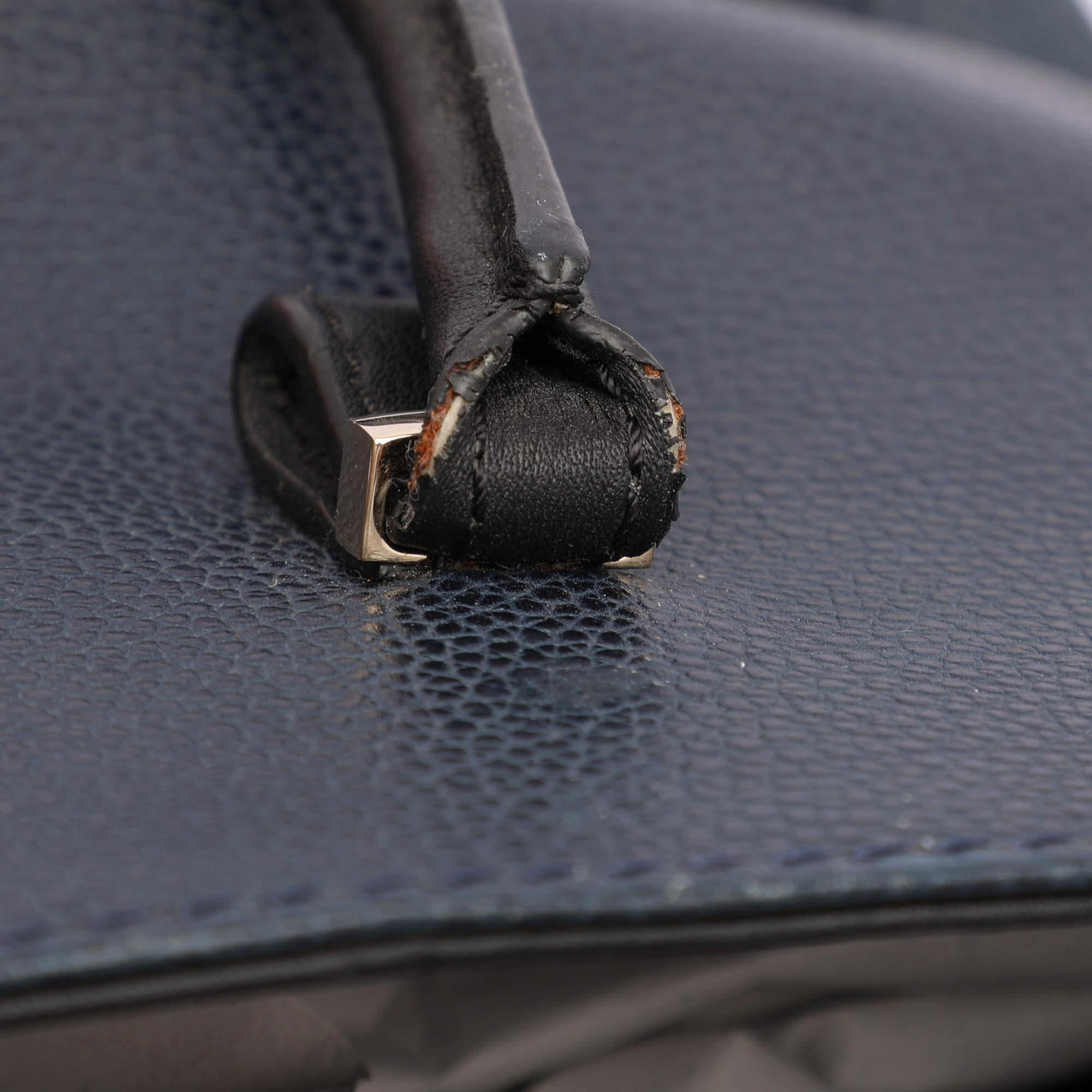 CH Carolina Herrera Blue Nubuck and Leather Zip Tote 2