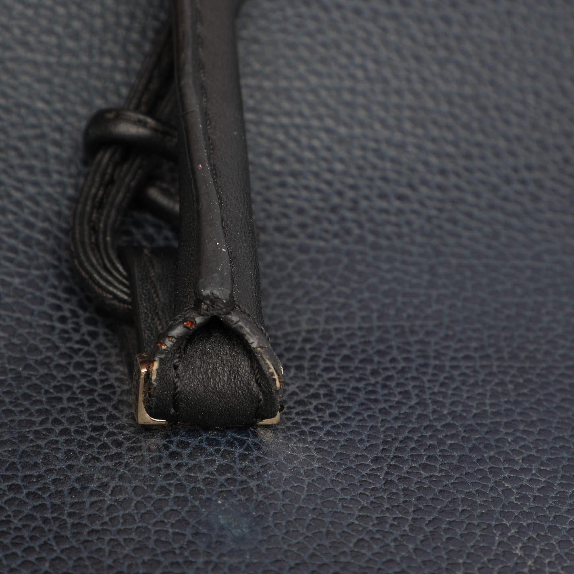 CH Carolina Herrera Blue Nubuck and Leather Zip Tote 3