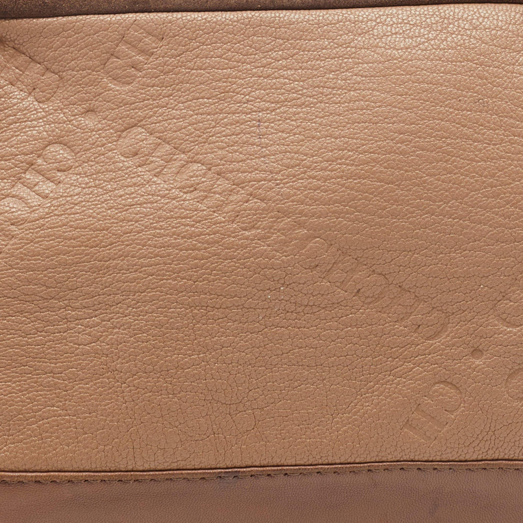 CH Carolina Herrera Brown Leather And Suede Chain Satchel 1