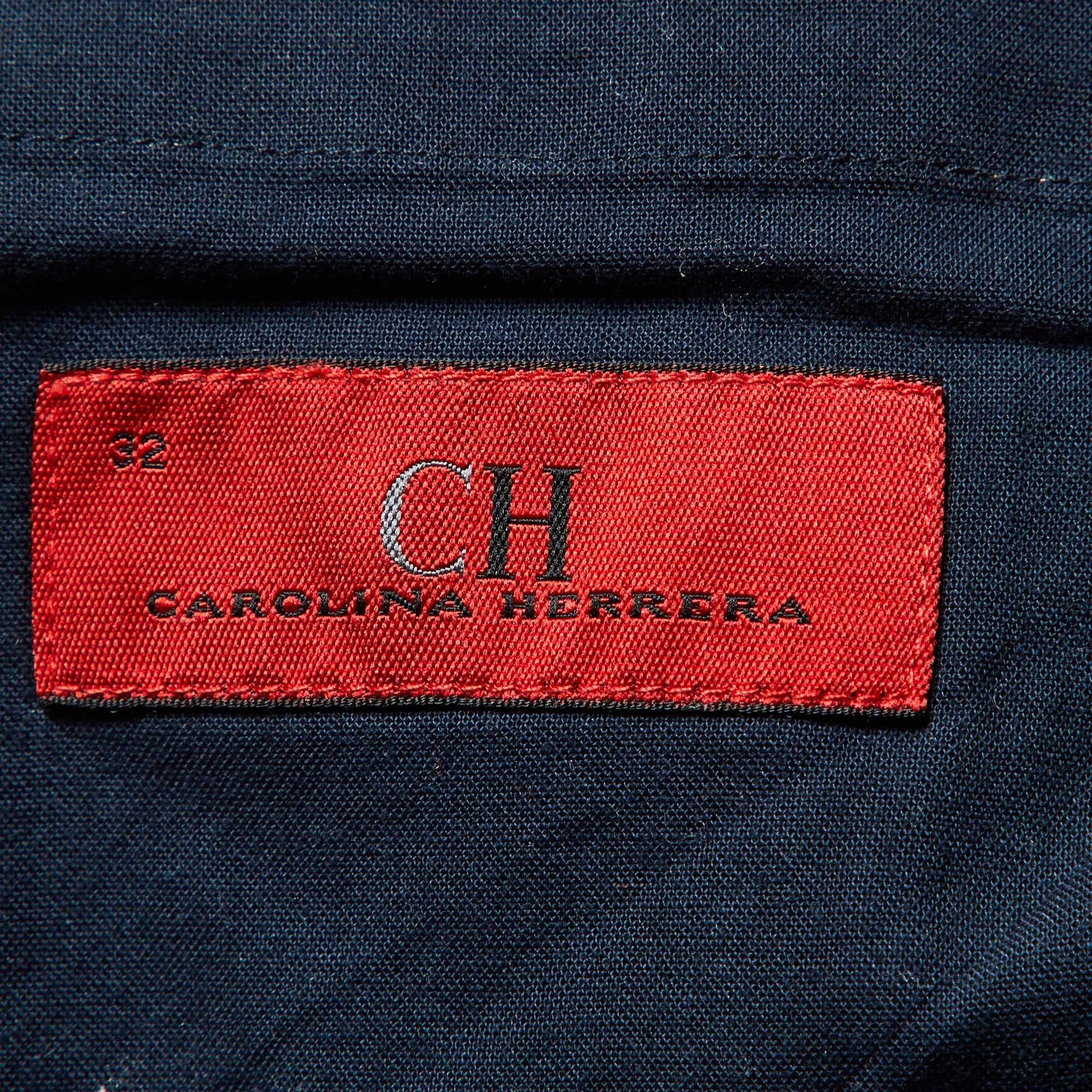 CH Carolina Herrera Pantalon coupe régulière en lin Brown M. Pour hommes en vente