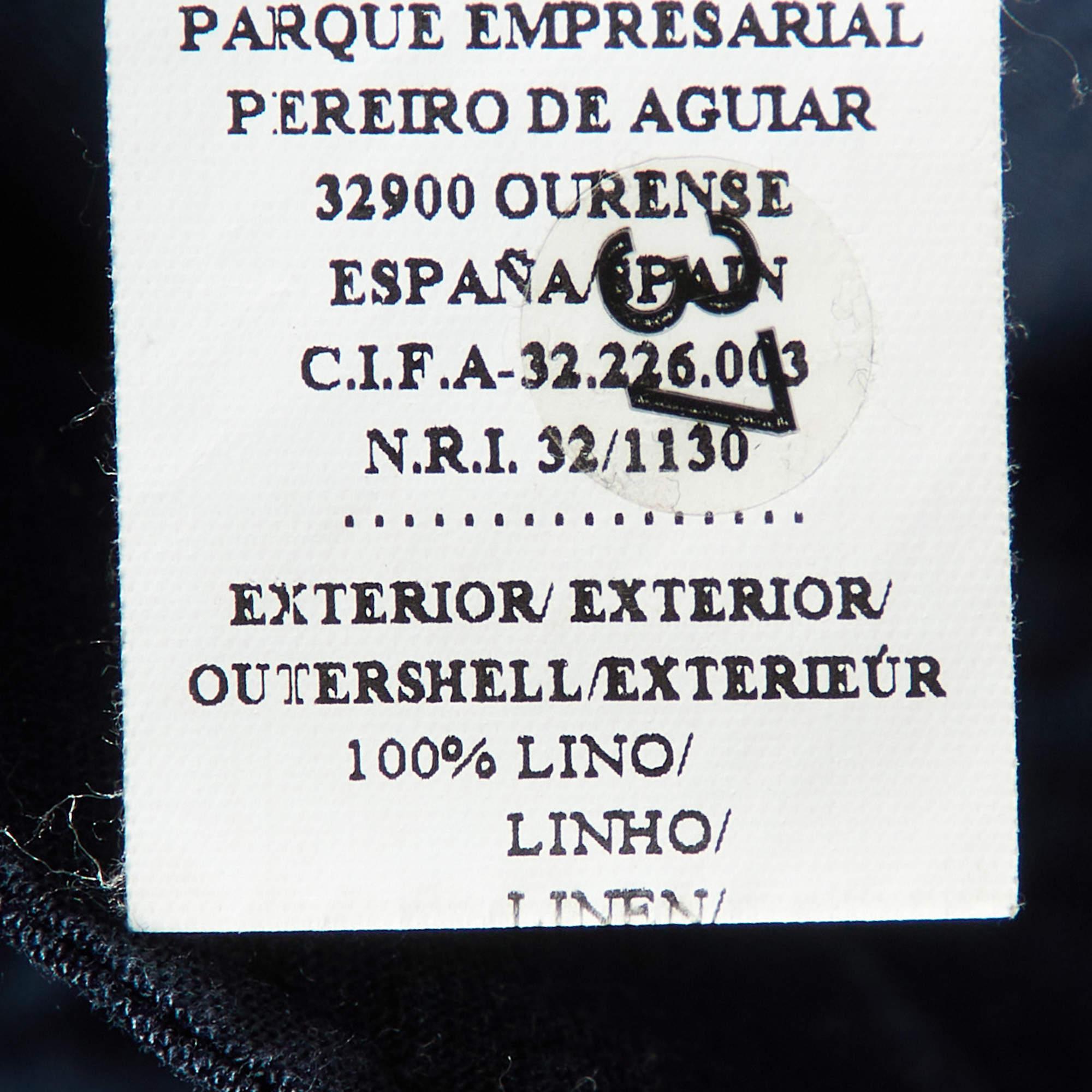CH Carolina Herrera Pantalon coupe régulière en lin Brown M. en vente 2