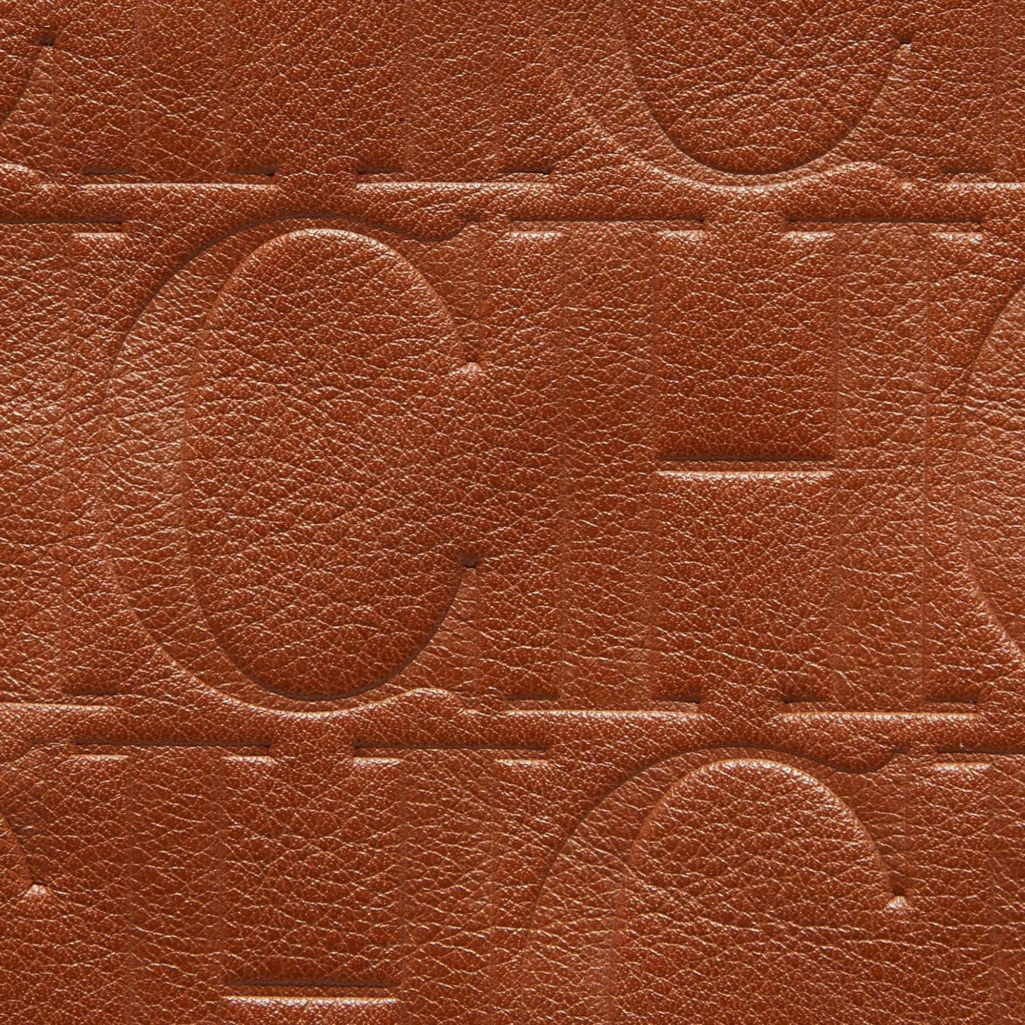 CH Carolina Herrera Brown Monogram Leather Matryoshka Tote 9