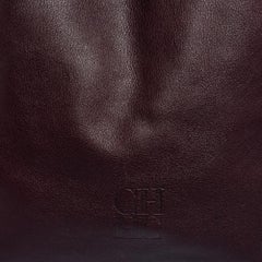 CH Carolina Herrera Burgundy Leather Matryoshka Tote