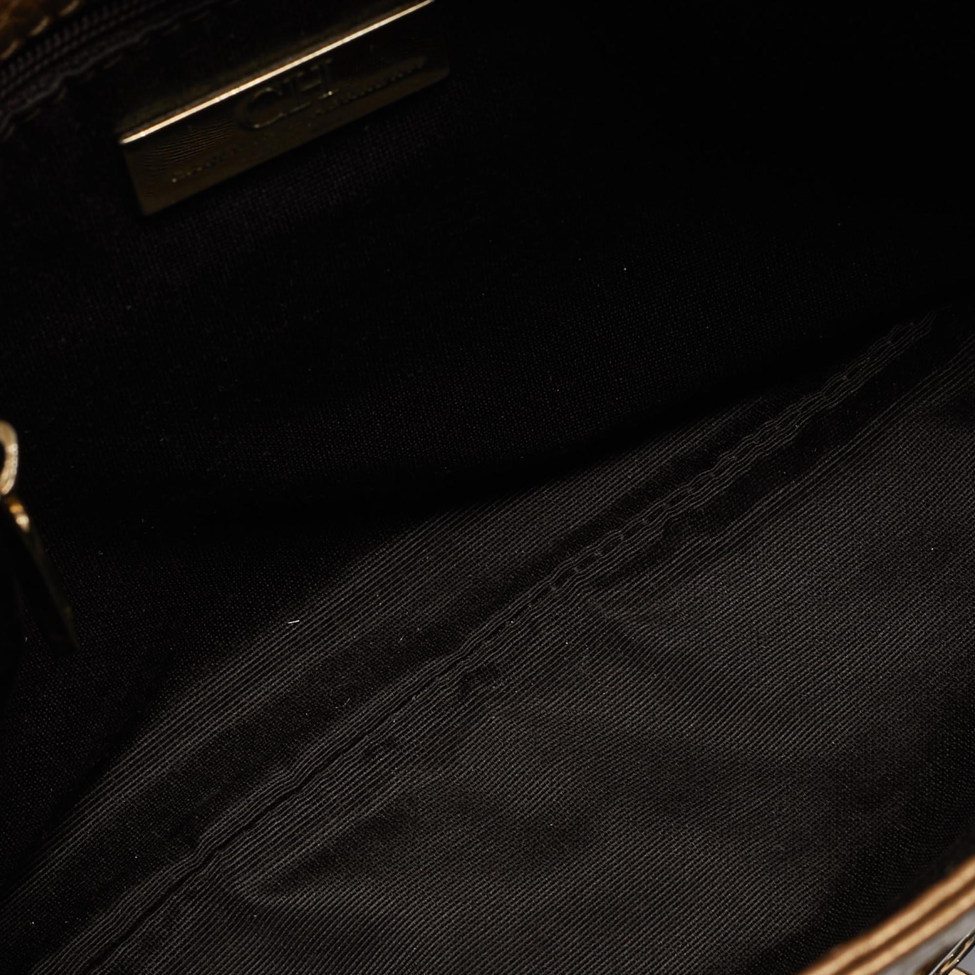 CH Carolina Herrera Gold Monogram Leather Audrey Shoulder Bag 2