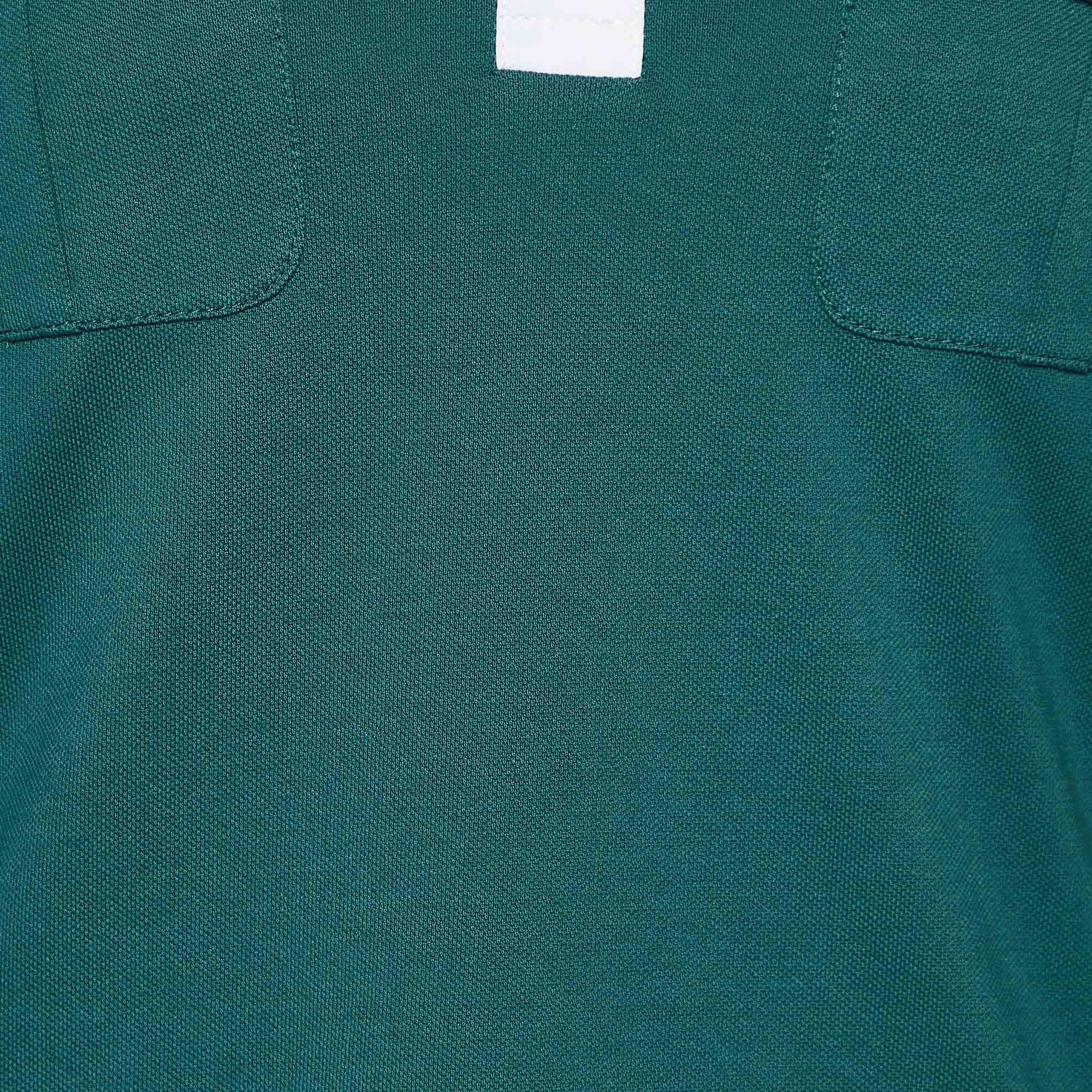 Verde CH Carolina Herrera Maglietta a maniche lunghe in cotone piqué verde XS in vendita
