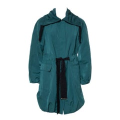 CH Carolina Herrera Green Synthetic Belted Utility Jacket S