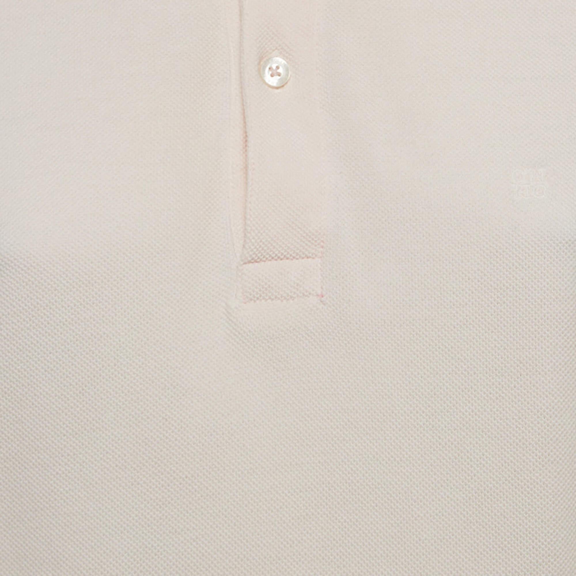Beige CH Carolina Herrera Mini Polo in cotone rosa chiaro S in vendita