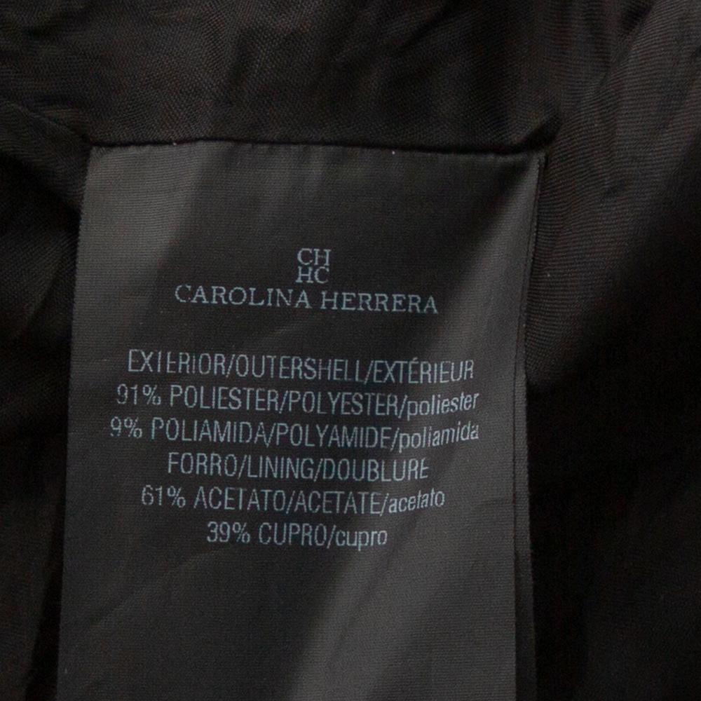 CH Carolina Herrera Monochrom bedrucktes ärmelloses Kleid mit Rundhalsausschnitt L Damen