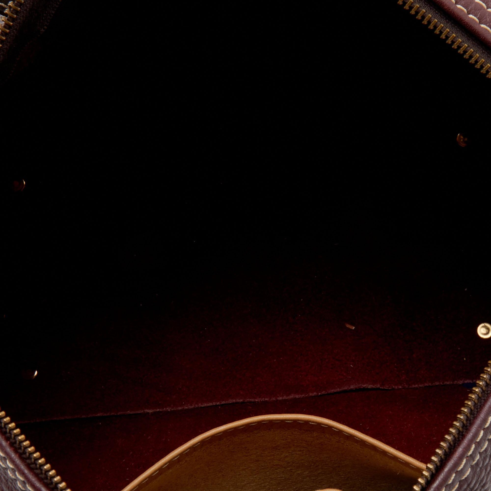 Brown CH Carolina Herrera Multicolor Leather Large Andy Boston Bag