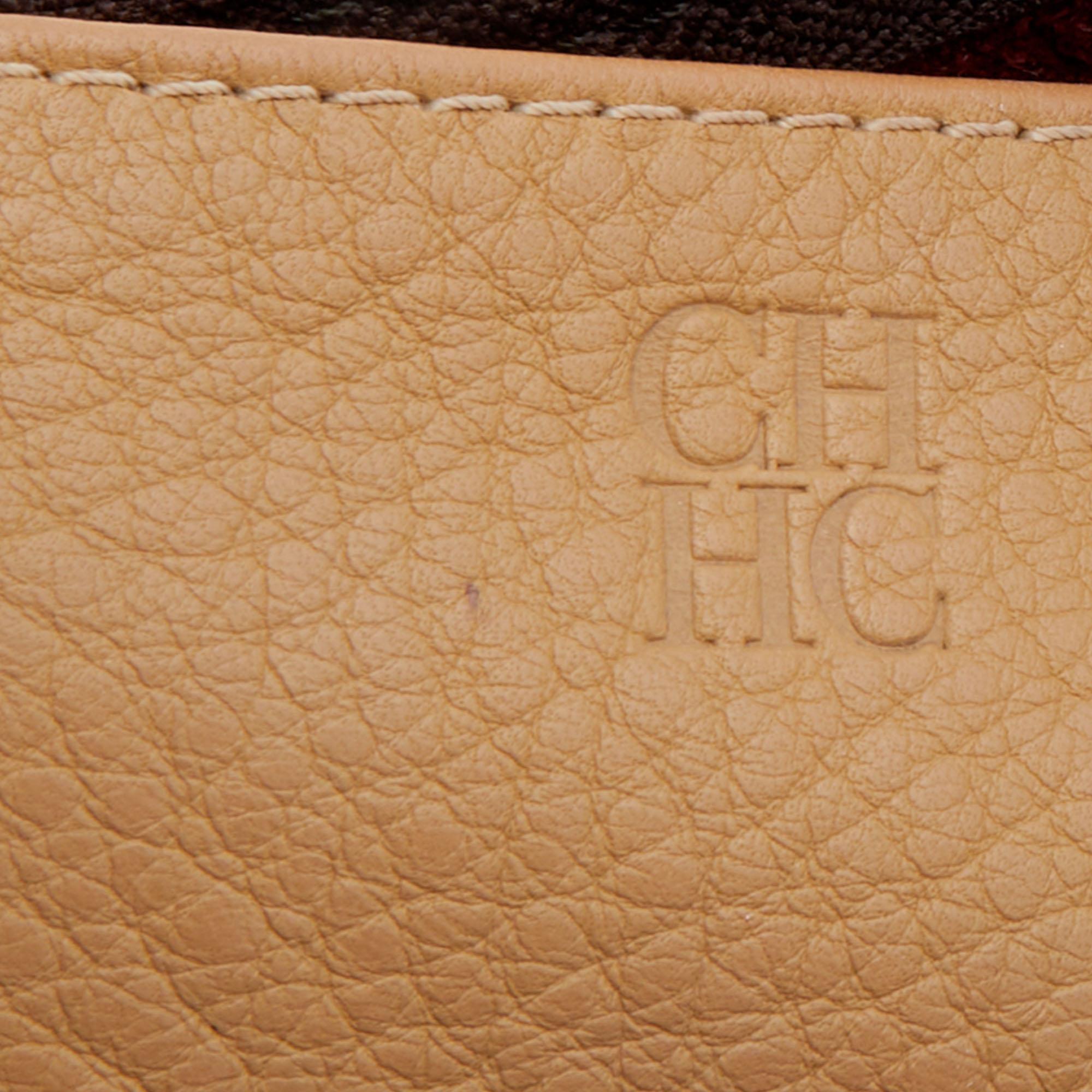 CH Carolina Herrera Multicolor Leather Large Andy Boston Bag In Good Condition In Dubai, Al Qouz 2