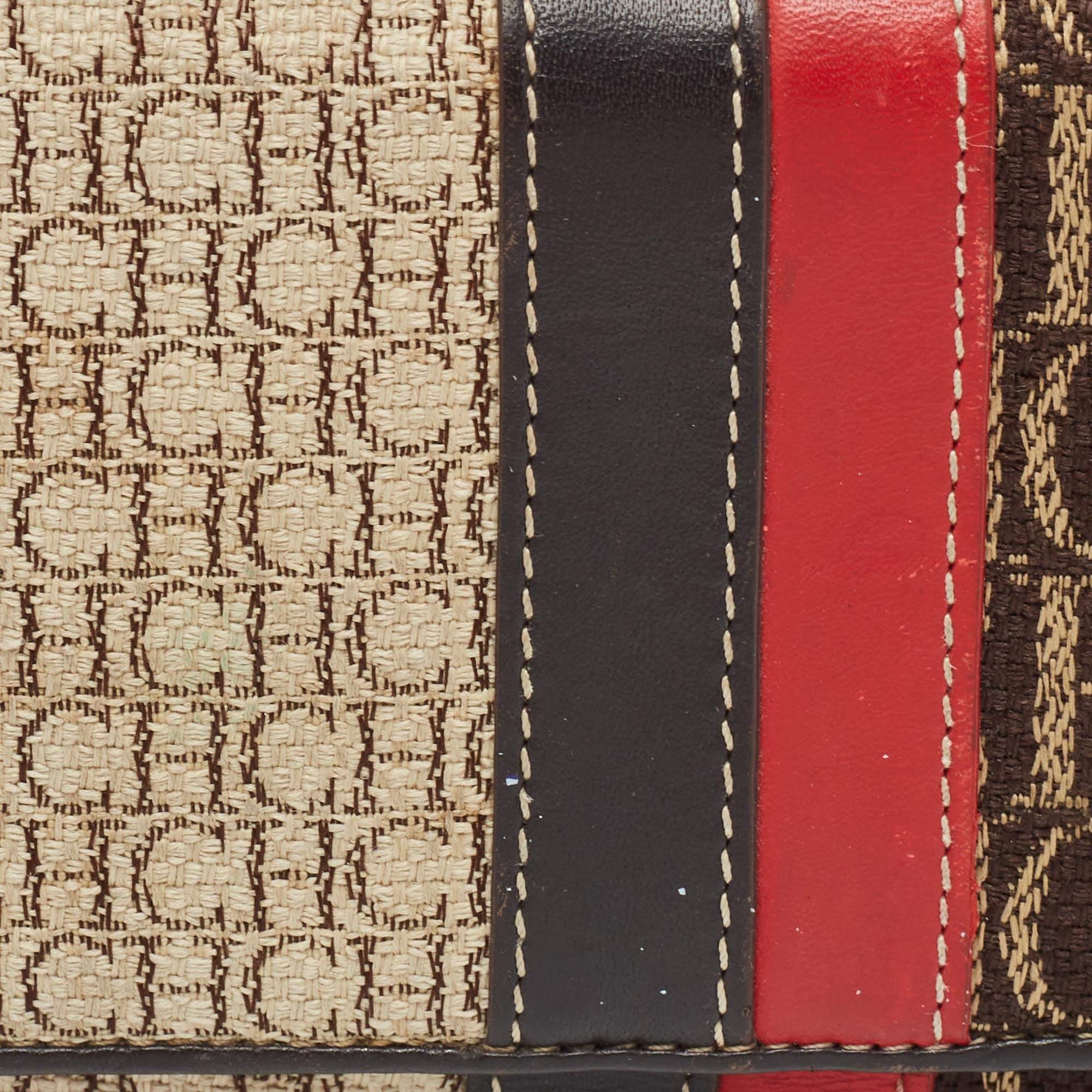 CH Cartera Continental de Lona y Piel con Monograma Multicolor Carolina Herrera en venta 2
