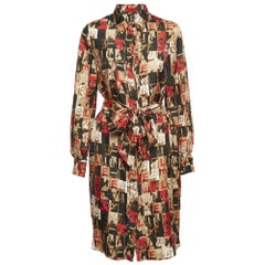 CH Carolina Herrera Multicolor Silk Shirt Dress M