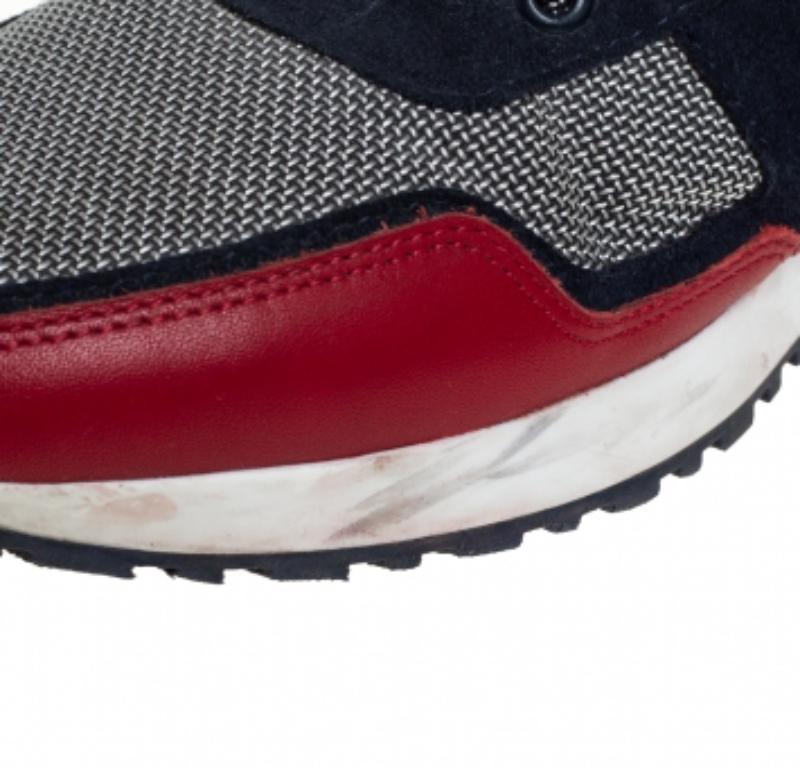 CH Carolina Herrera Multicolor Suede And Leather Low Top Sneakers Size 40 For Sale 2