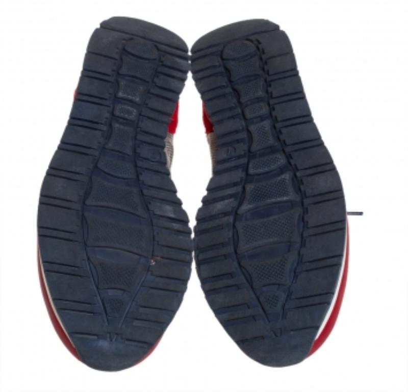 CH Carolina Herrera Multicolor Suede And Leather Low Top Sneakers Size 40 For Sale 4