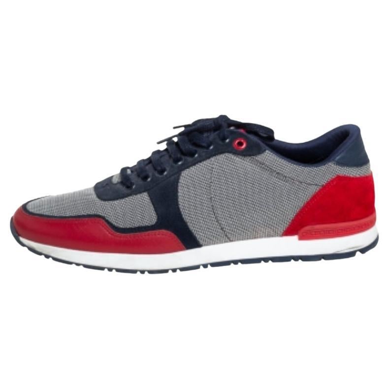 CH Carolina Herrera Multicolor Suede And Leather Low Top Sneakers Size 40 For Sale