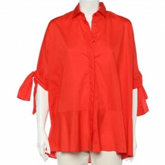 CH Carolina Herrera - Camicia oversize in cotone rosso S