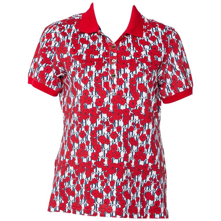 CH Carolina Herrera Red Floral and Logo Printed Cotton Pique Polo T-Shirt M  For Sale at 1stDibs | carolina herrera polo t shirt, ch logo shirt, carolina  herrera polo shirt