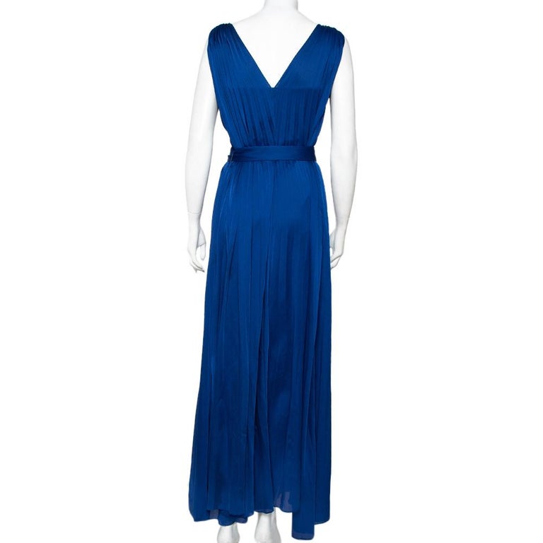 Silk maxi dress Chanel Blue size 36 FR in Silk - 31303035
