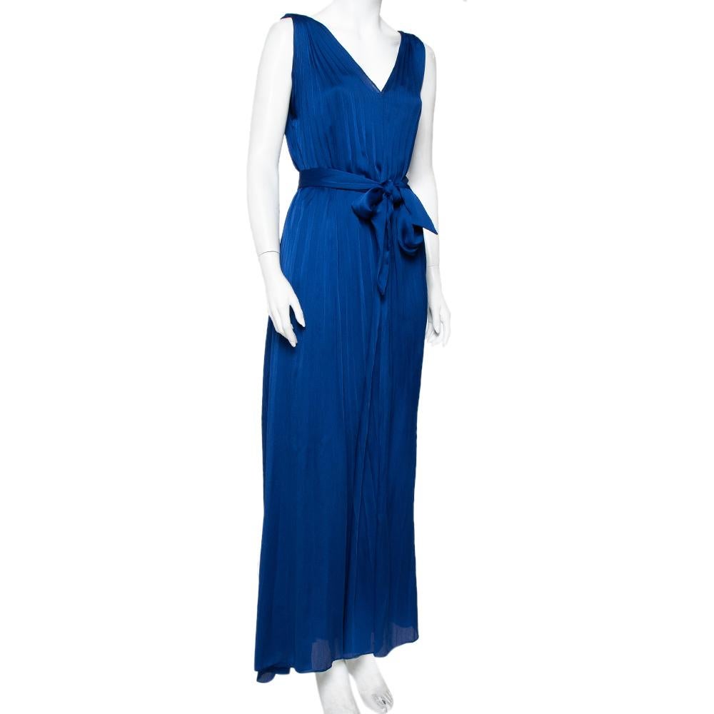 royal blue satin dress