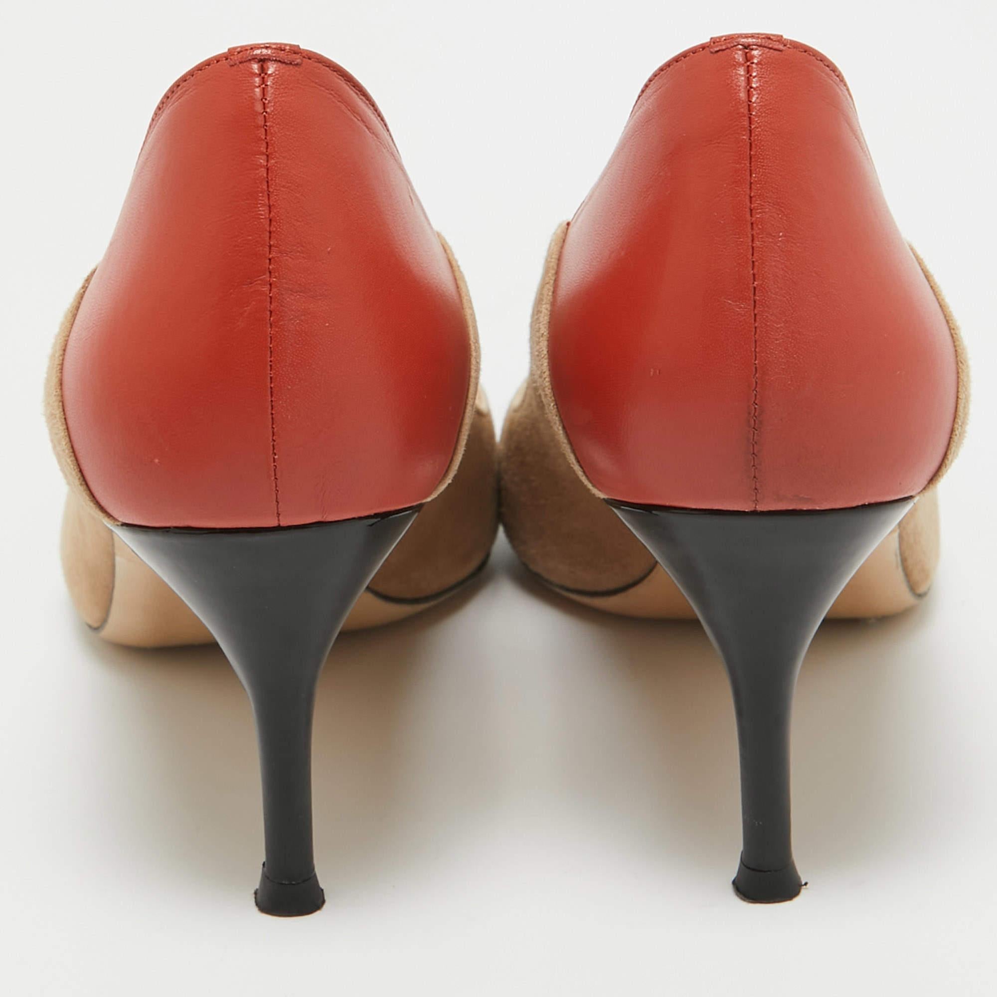 De las mujeres CH Carolina Herrera Bombas en punta de ante y cuero tricolor talla 36 en venta