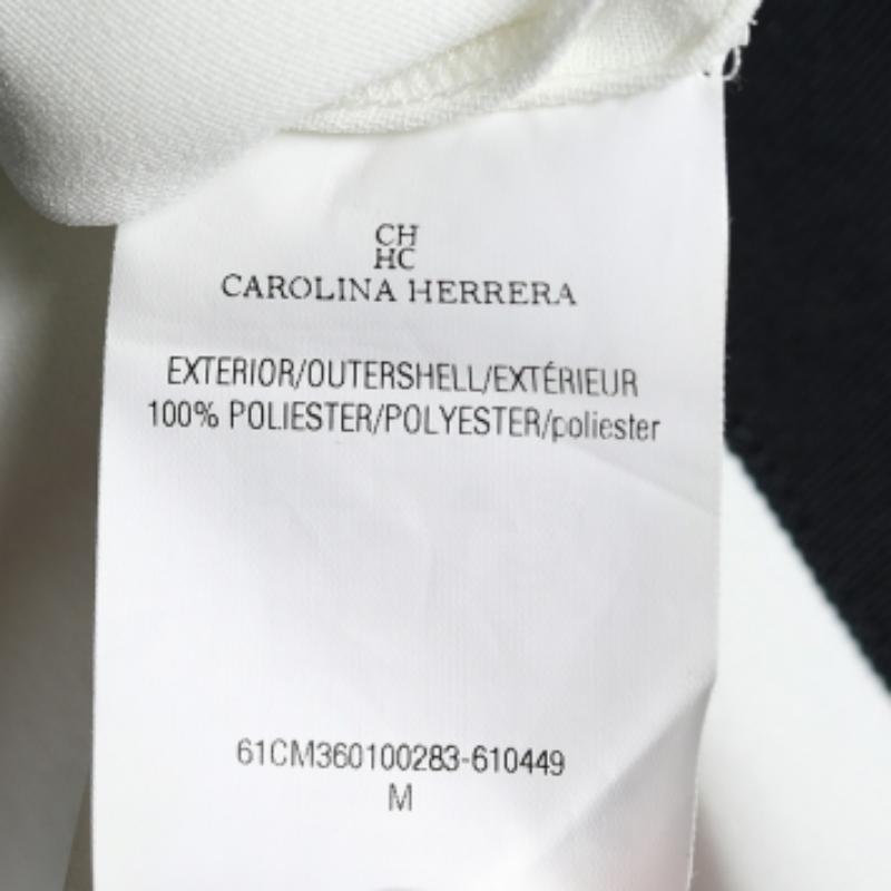 De las mujeres CH Carolina Herrera Encogimiento de hombros sin mangas con ribete de contraste blanco M en venta