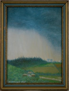 Vintage Spring Rain in the Country by CH Delongue 1937