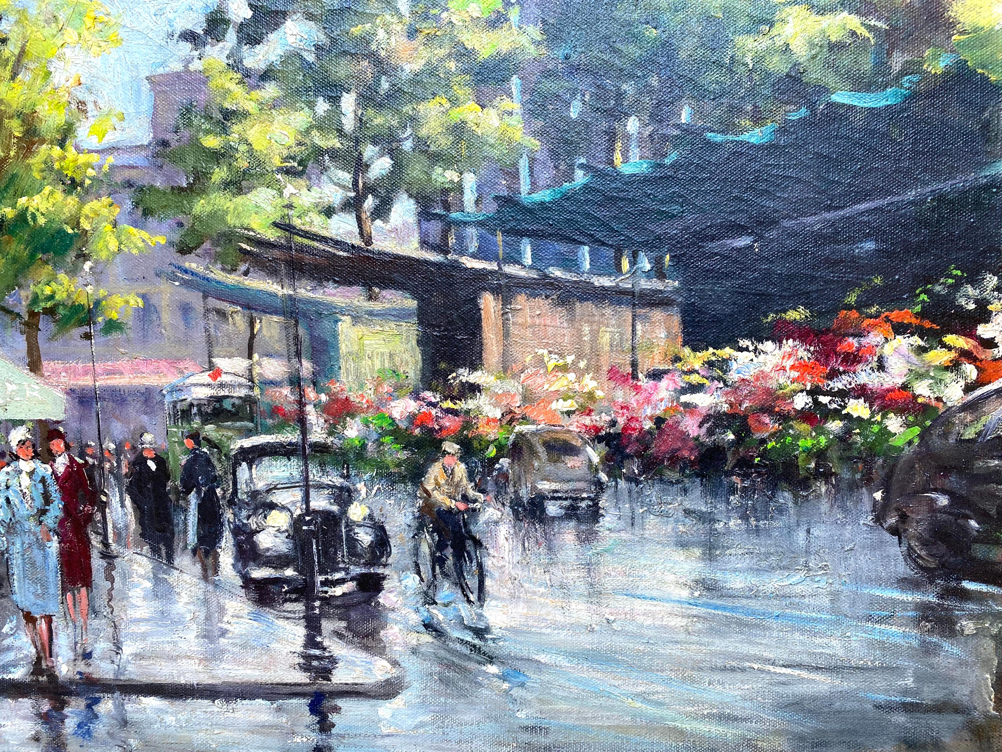 “Cafe Weber, Paris” - Painting by C.H. Duval