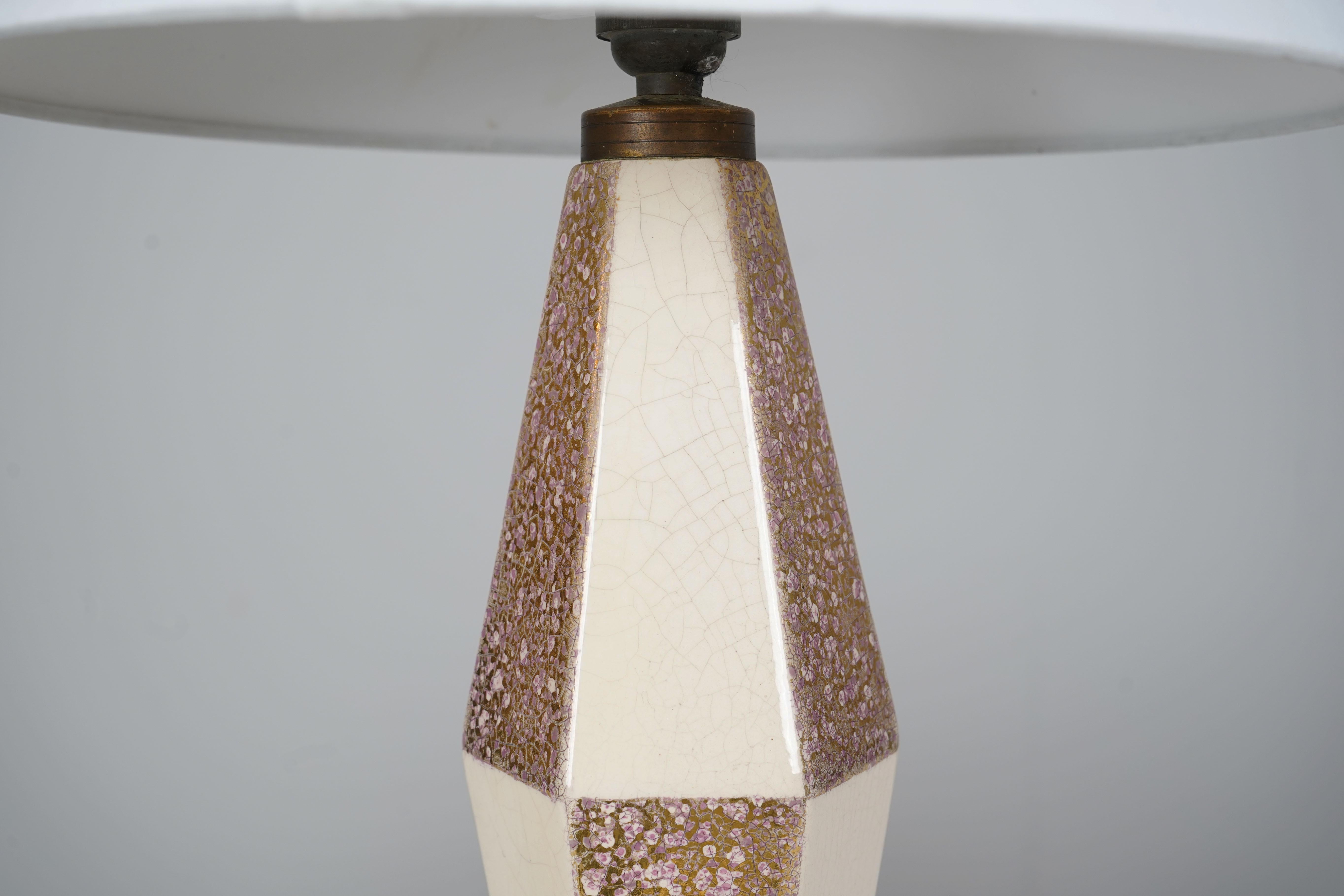 20th Century C.H France 1930s Ceramic Lamp