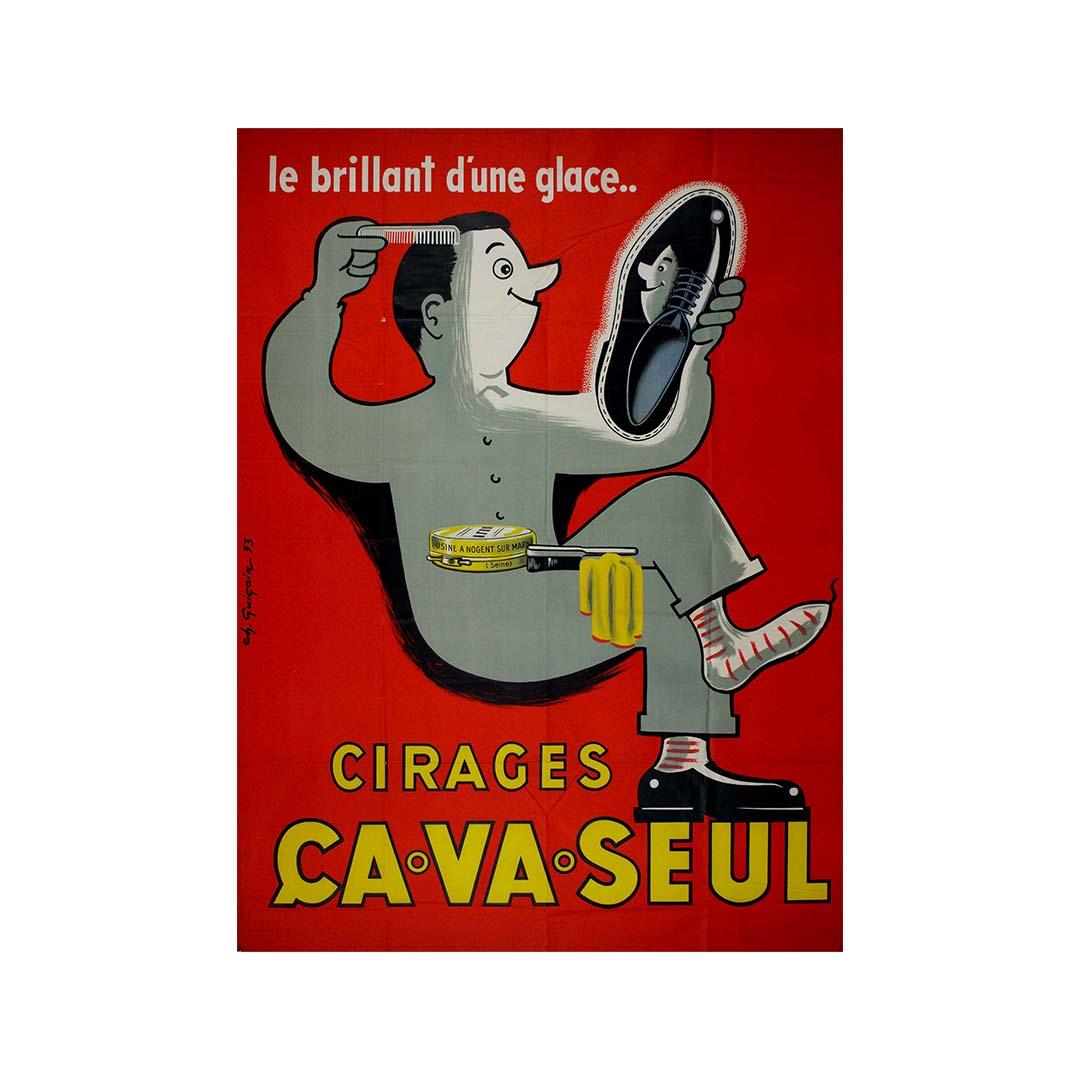 1953 original advertising poster by for Cirages Ca Va Seul For Sale 1