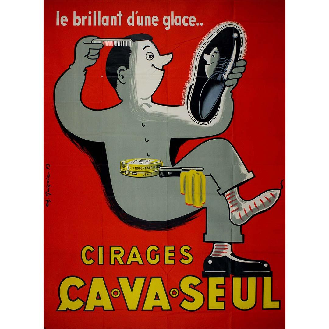 1953 original advertising poster by for Cirages Ca Va Seul - Print by Ch. Guigain