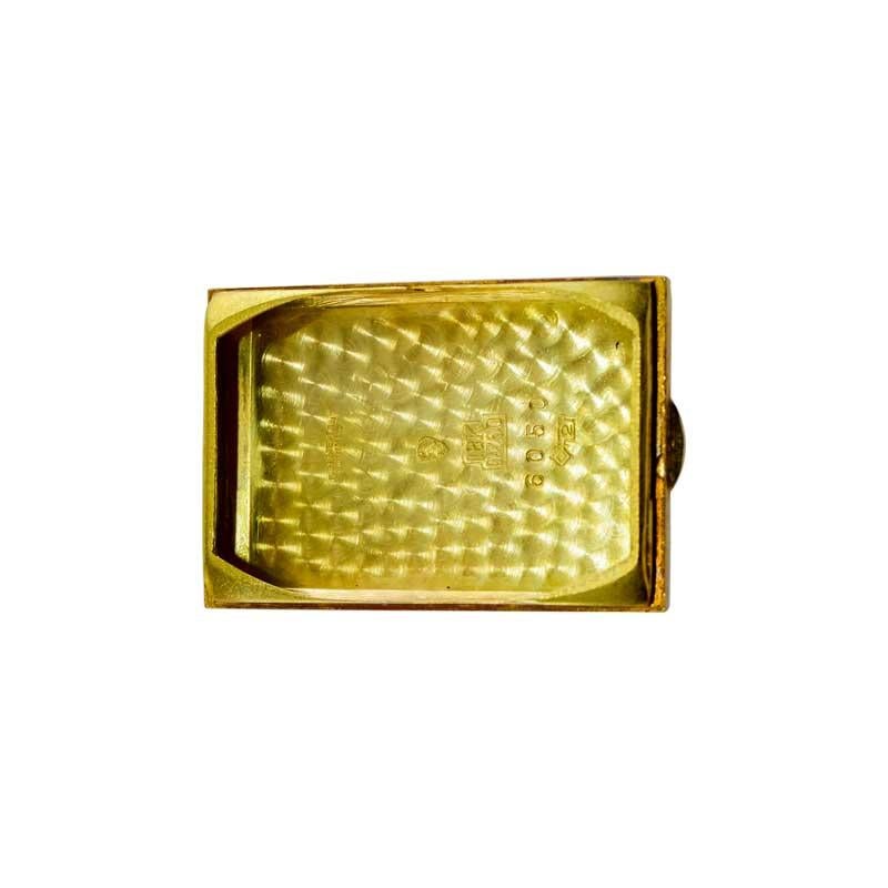 C.H. Meylan: 18 Karat Gelbgold Art-Déco-Uhr, handgefertigt, um 1940 im Angebot 12