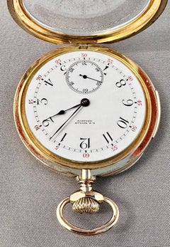 H. A. C. Orologio da tasca Meylan con ripetizione minuti a leva senza chiave in oro 18 carati del 1890 circa