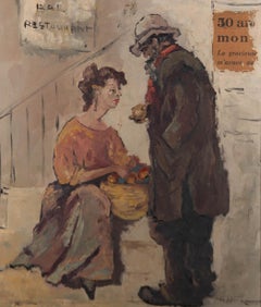 C.H. Wilton - Impressionist Mid 20th Century Oil, The Fruit Seller