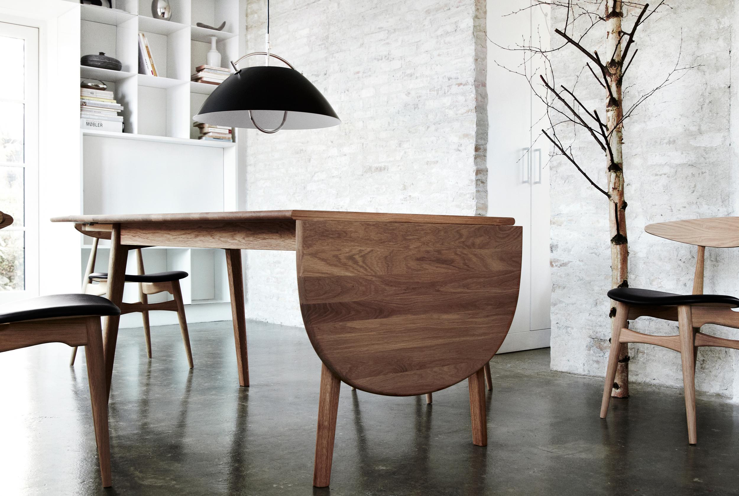 Contemporary CH006 Large Dining Table in Wood Finish by Hans J. Wegner