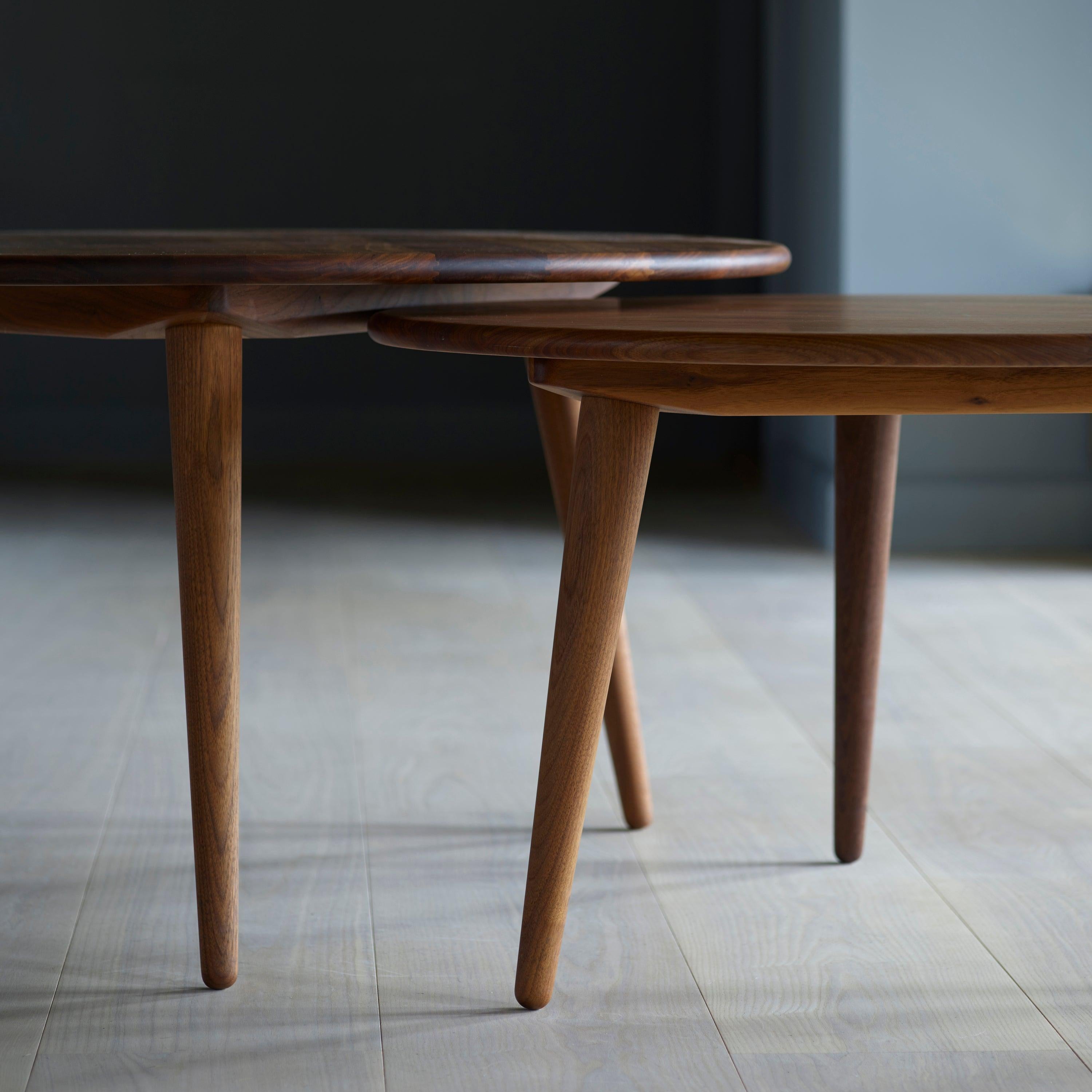 CH008 Large Coffee Table in Oak Painted Black by Hans J. Wegner 1