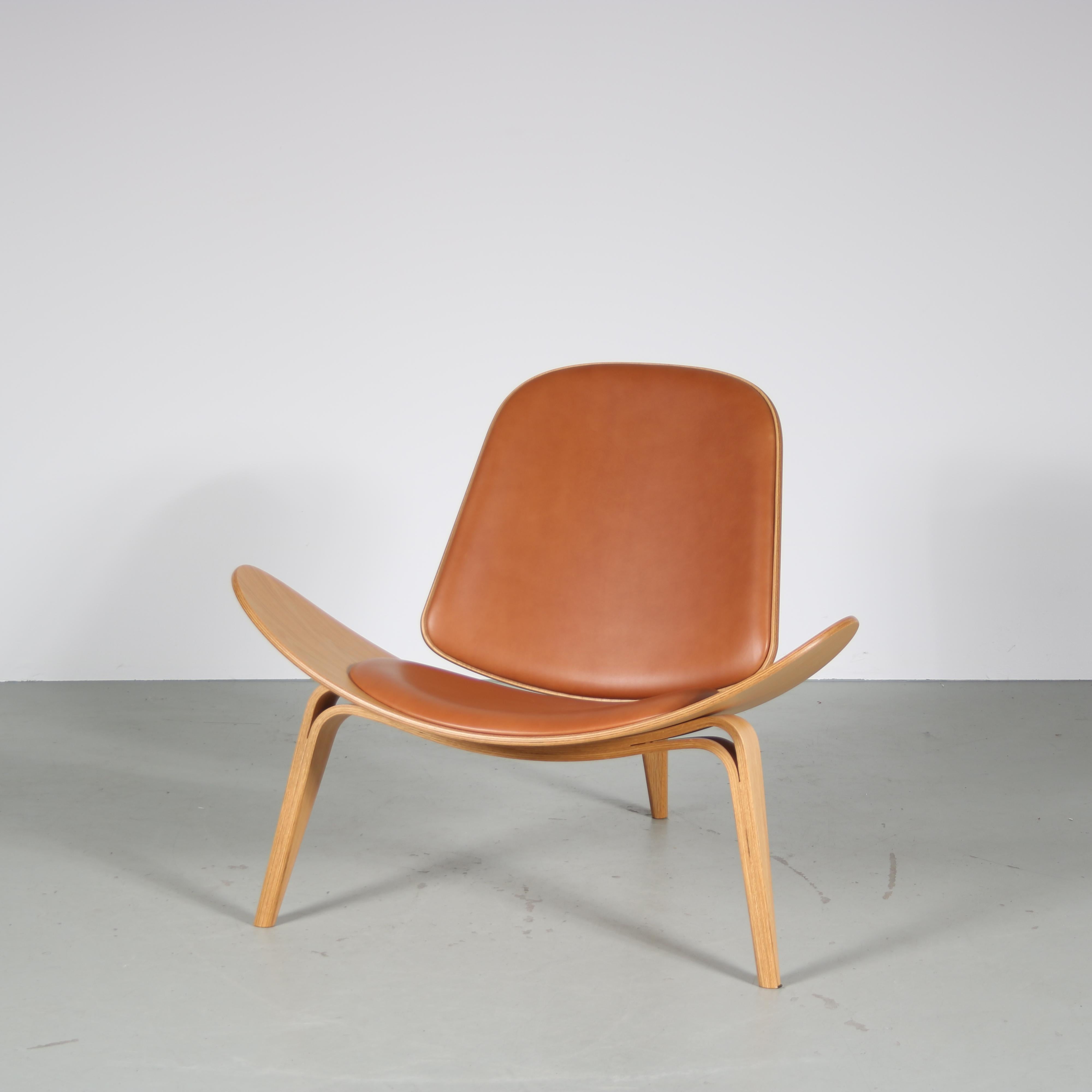 Leather “CH07” Chair by Hans J. Wegner for Carl Hansen, Denmark