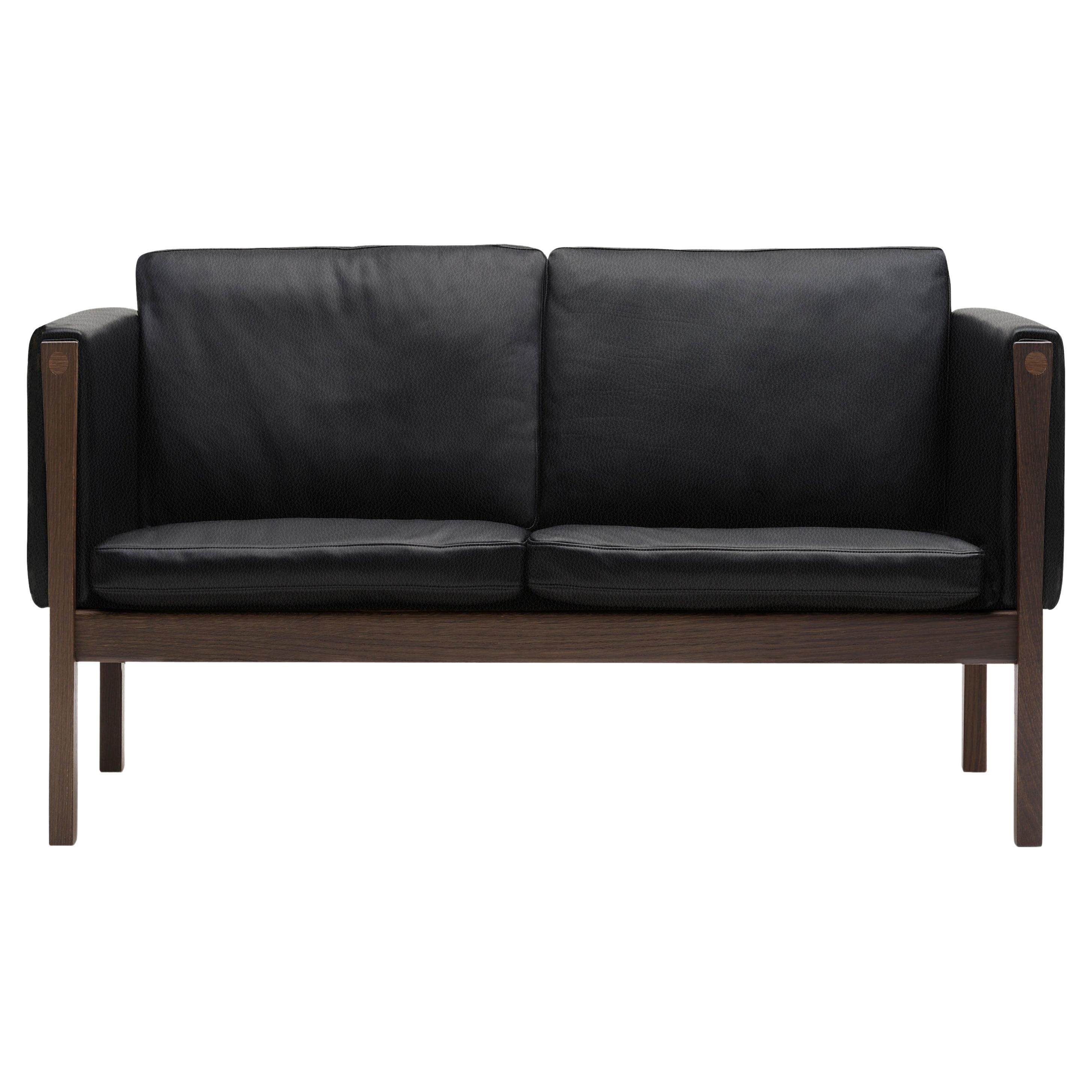 CH162 Sofa in Walnut Oil with Thor 301 Leather Upholstery by Hans J. Wegner