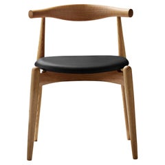 CH20 Elbow Chair in Oak Oil with Thor 301 Leather Seat by Hans J. Wegner