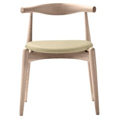 CH20 Elbow Chair in Oak Soap with Thor 300 Leather Seat by Hans J. Wegner