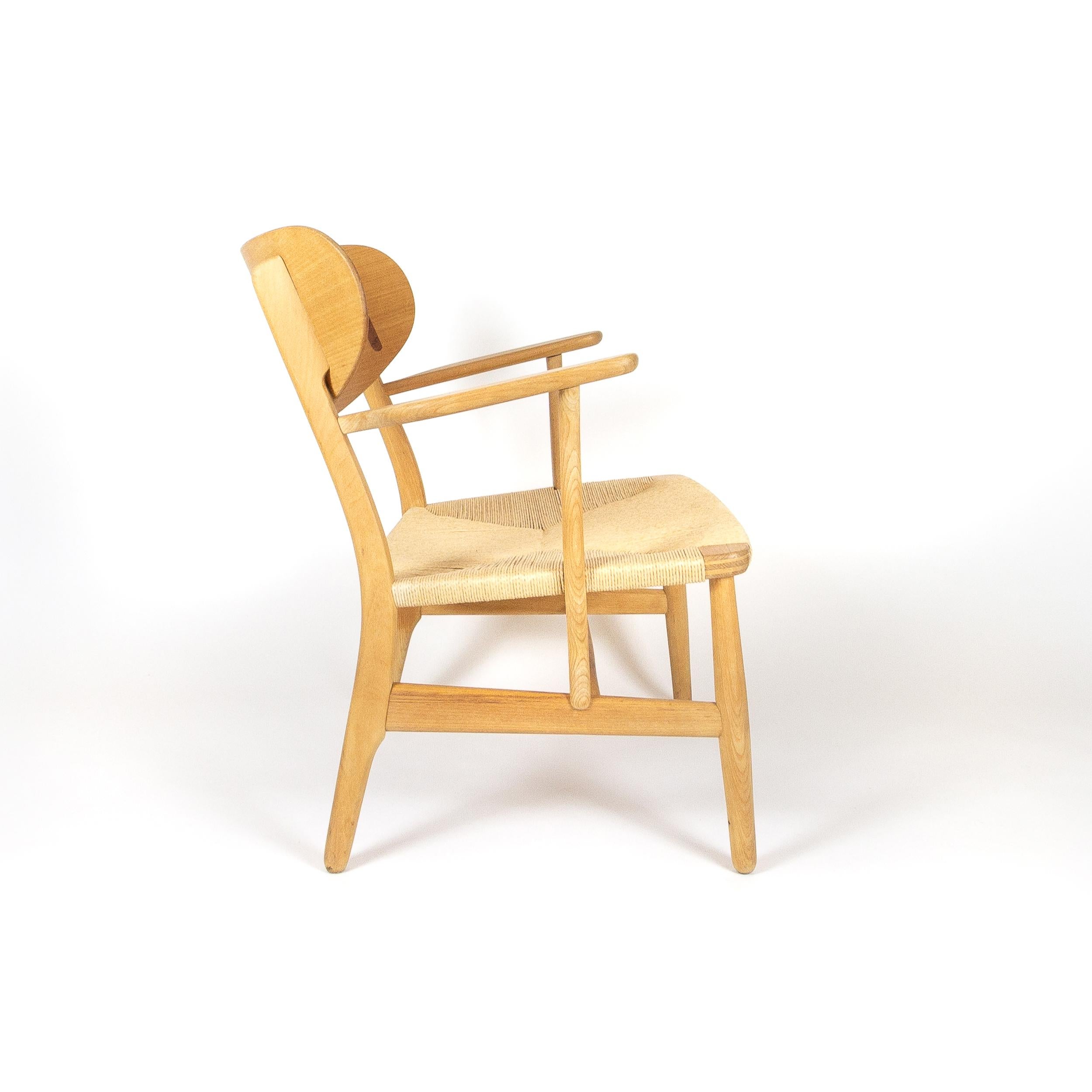 Hand-Knotted CH22 Lounge Chair by Hans Wegner for Carl Hansen, Denmark