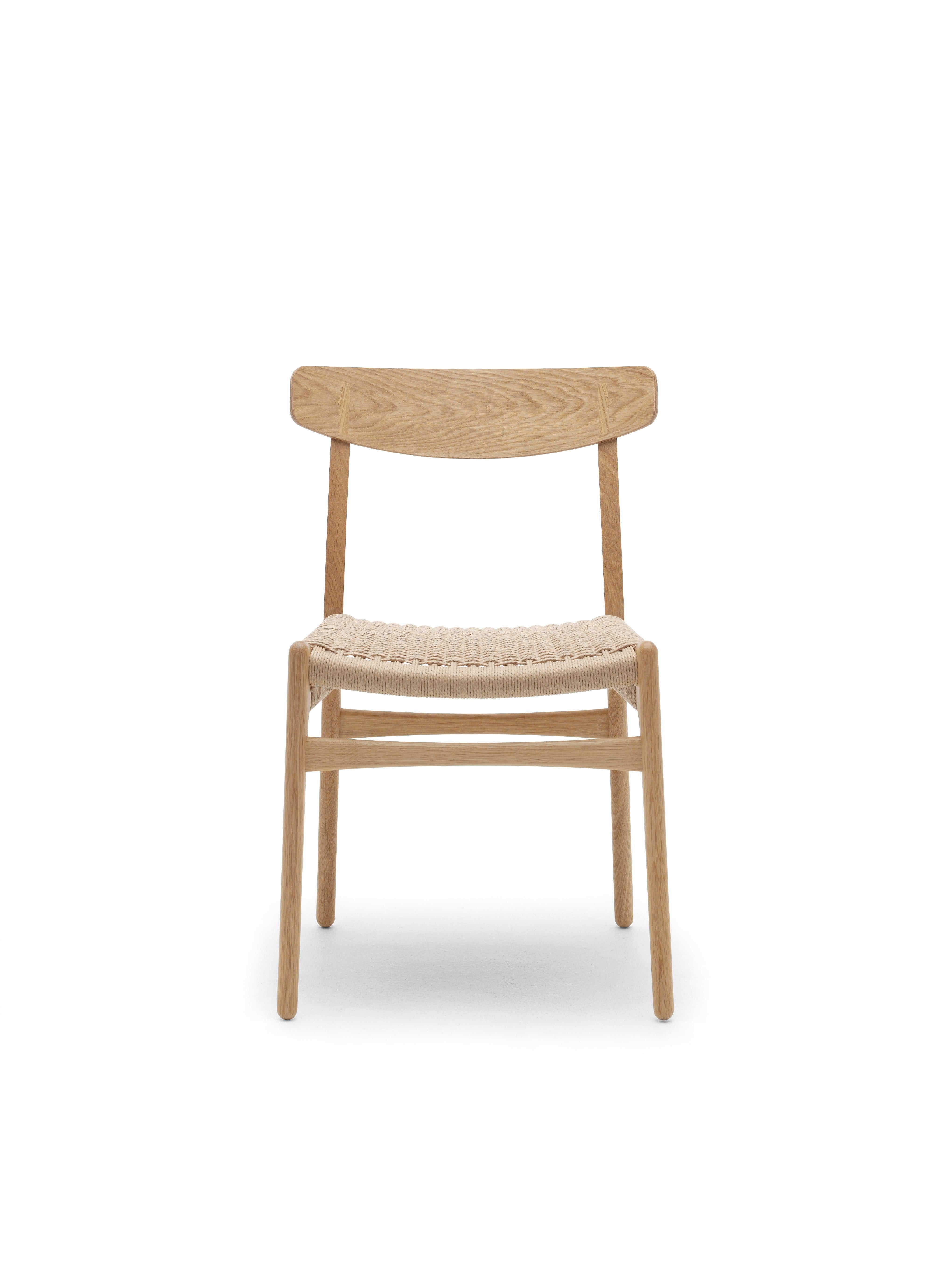 Danish CH23 Dining Chair in Oak Oil with Natural Papercord Seat by Hans J. Wegner